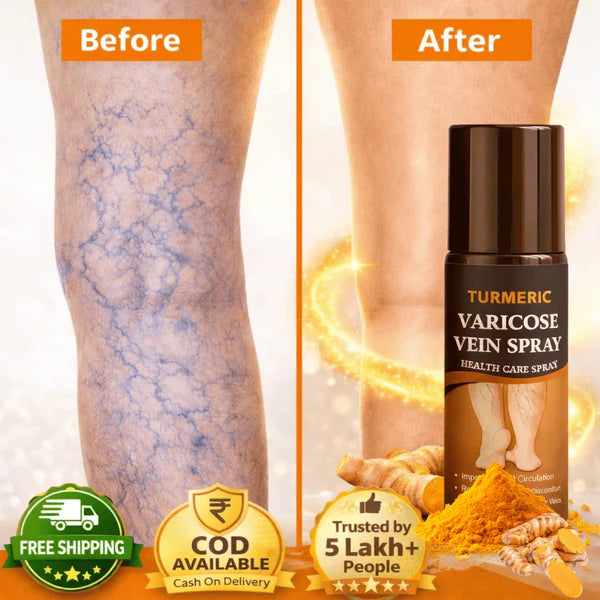 🌿 Turmeric Varicose Veins Herbal Relief Spray | 🎁 BUY 1 GET 2 FREE 🔥